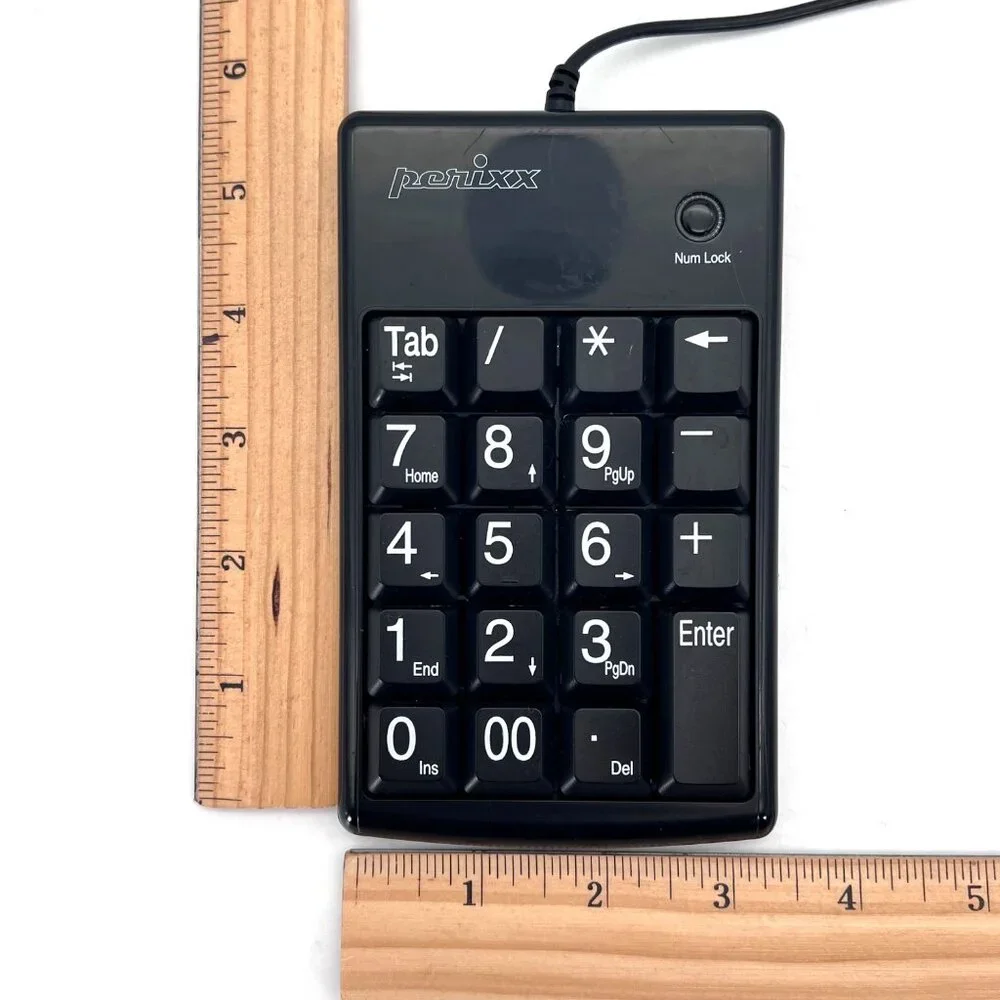 Perixx Peripad-201 Plus USB Cable Numeric External Keypad Large Keys Accounting